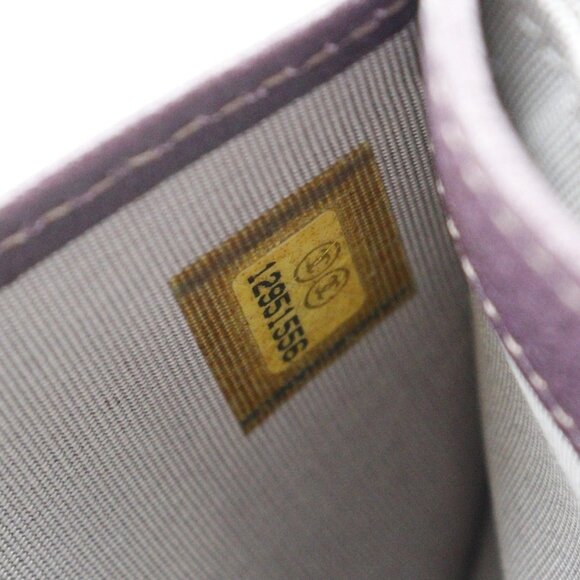 CHANEL Purple Leather Logo Wallet - Picture 9 of 10